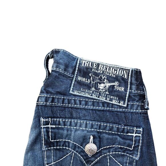 Vintage True Religion Jeans Size 31 BILLY BIG T Blue - Picture 6 of 9